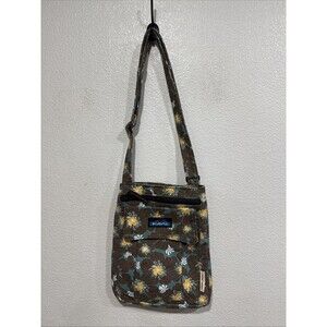 KAVU Crossbody Keeper Small Bag ~ LIMITED EDITION ~ Brown Floral Euc